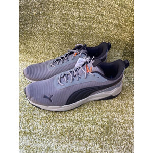 Puma Zip C New Gray, Black with Orange Emblem Size 12